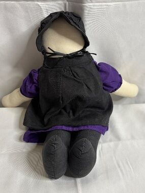 Amish Rag Doll Traditional Faceless Vintage Girl Folk Art Primitive Hand-made